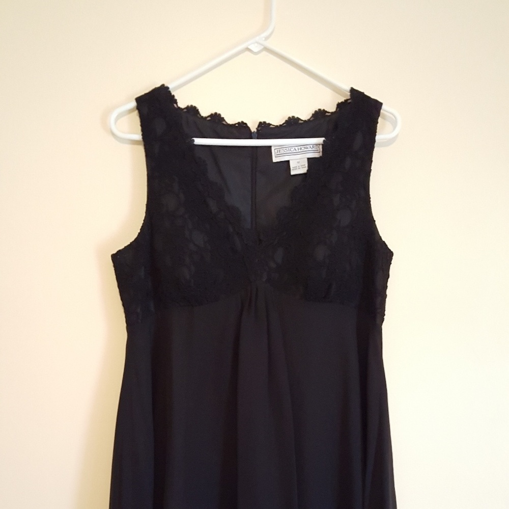 Lace and chiffon semi formal dress